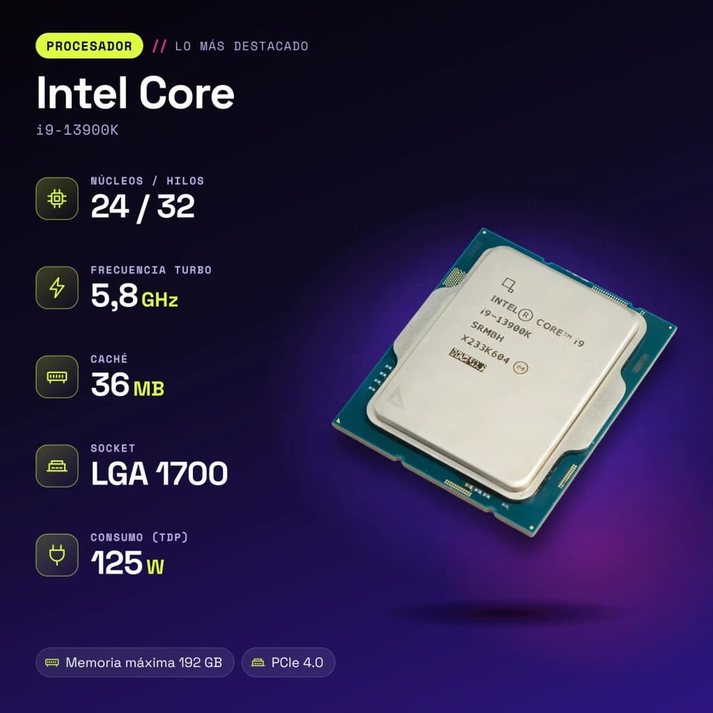Intel Core i9-13900K 24 Núcleos LGA1700 Tray - características