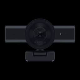 Webcam Razer Kiyo V2 X 2K (1440p) Micrófono 60fps USB 2.0 Negro, detalle frontal: lente gran angular, logo Razer y soporte