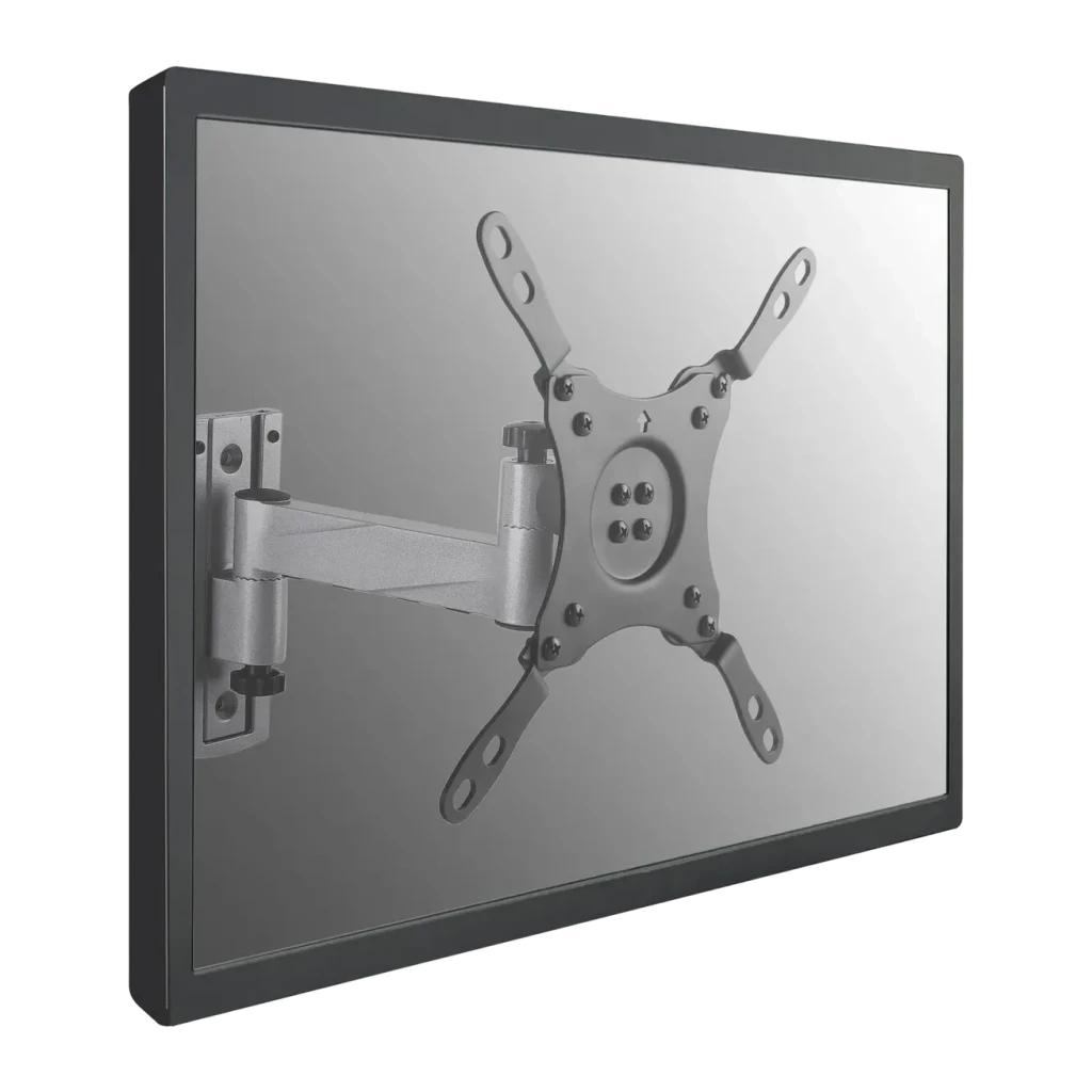 Support TV Equip Aluminium/Noir Mural Articulé 13 pouces-42 pouces VESA 200x200mm 650106, détail: bras articulé et platine