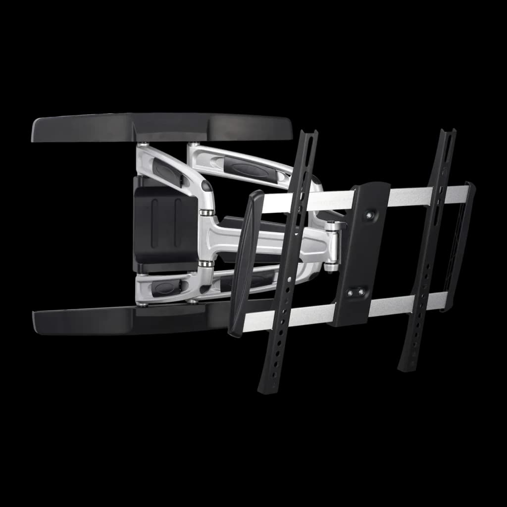Support TV Equip Noir Mural Articulé 32 pouces-55 pouces 650314, vue de face: bras articulés déployés et platine murale