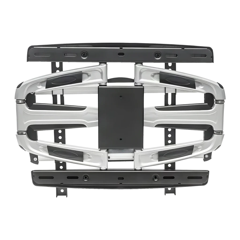 Support TV Equip Noir Mural Articulé 32 pouces-55 pouces 650314, détail: vue zénithale du mécanisme articulé avec bras