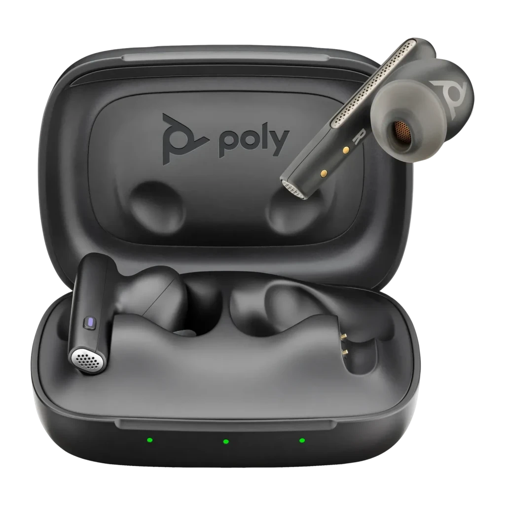 Auriculares Poly Voyager Free 60 UC M +BT700 Cancelación de Ruido TWS Bluetooth USB-C Negro