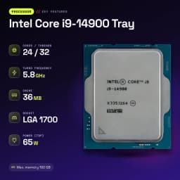 Procesador Intel Core i9-14900 24 Núcleos 5,8 GHz 36 MB LGA1700 Bandeja - características