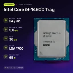 Procesador Intel Core i9-14900 24 Núcleos 5,8 GHz 36 MB LGA1700 Bandeja - características