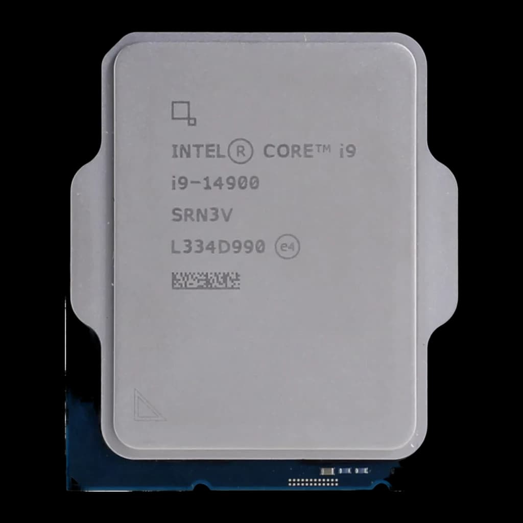 Intel Core i9-14900 Tray 24 Núcleos LGA1700, detalle: IHS plateado con serigrafía i9-14900, código SRN3V y contactos dorados