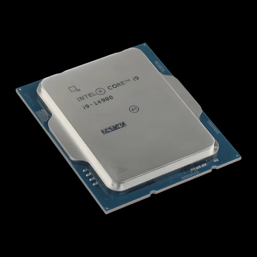 Intel Core i9-14900 Tray 24 Núcleos LGA1700, detalle: IHS plateado con grabado i9-14900 y sustrato azul LGA1700