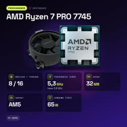 AMD Ryzen 7 PRO 7745 8 Núcleos AM5 MPK - características