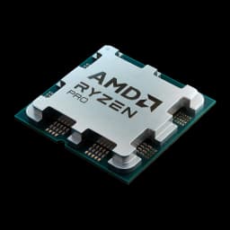 AMD Ryzen 7 PRO 7745 8 Núcleos AM5 Caixa, detalhe: IHS metálico com gravação AMD Ryzen PRO e contactos dourados visíveis