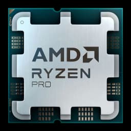 AMD Ryzen 7 PRO 7745 8 Núcleos AM5 Caixa, detalhe: IHS metálico com logótipo AMD Ryzen PRO gravado e contactos dourados