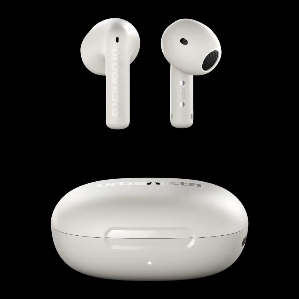 Auriculares Urbanista Santa Monica True Wireless Cancelación de Ruido TWS Blanco, detalle: auriculares flotando