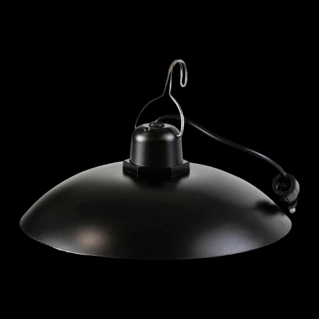 Lampe solaire SUPERFIRE Noir 6W 120 LEDs 3m Portée FF10-B, détail: abat-jour conique noir mat avec crochet métallique