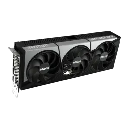 Inno3D GeForce RTX 5080 X3 OC 16GB GDDR7 Negro, vista frontal: triple ventilador con logo Inno3D y shroud gris antracita