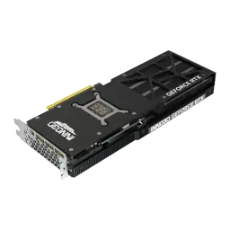 Inno3D GeForce RTX 5080 X3 OC 16GB GDDR7 Negro, vista trasera: backplate metálico negro con GPU expuesta, logo Inno3D