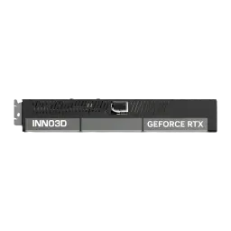 Inno3D GeForce RTX 5080 X3 OC 16GB GDDR7 Negro, detalle lateral: backplate con logos INNO3D y GEFORCE RTX y conector