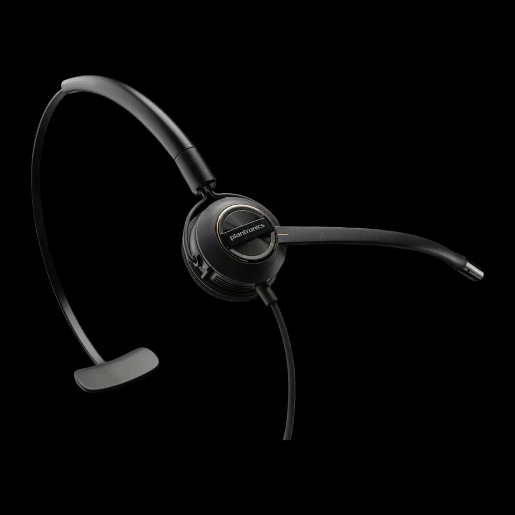 Auriculares con micrófono Poly EncorePro HW540 Cancelación de Ruido Diadema Negro, vista frontal: auricular monoaural