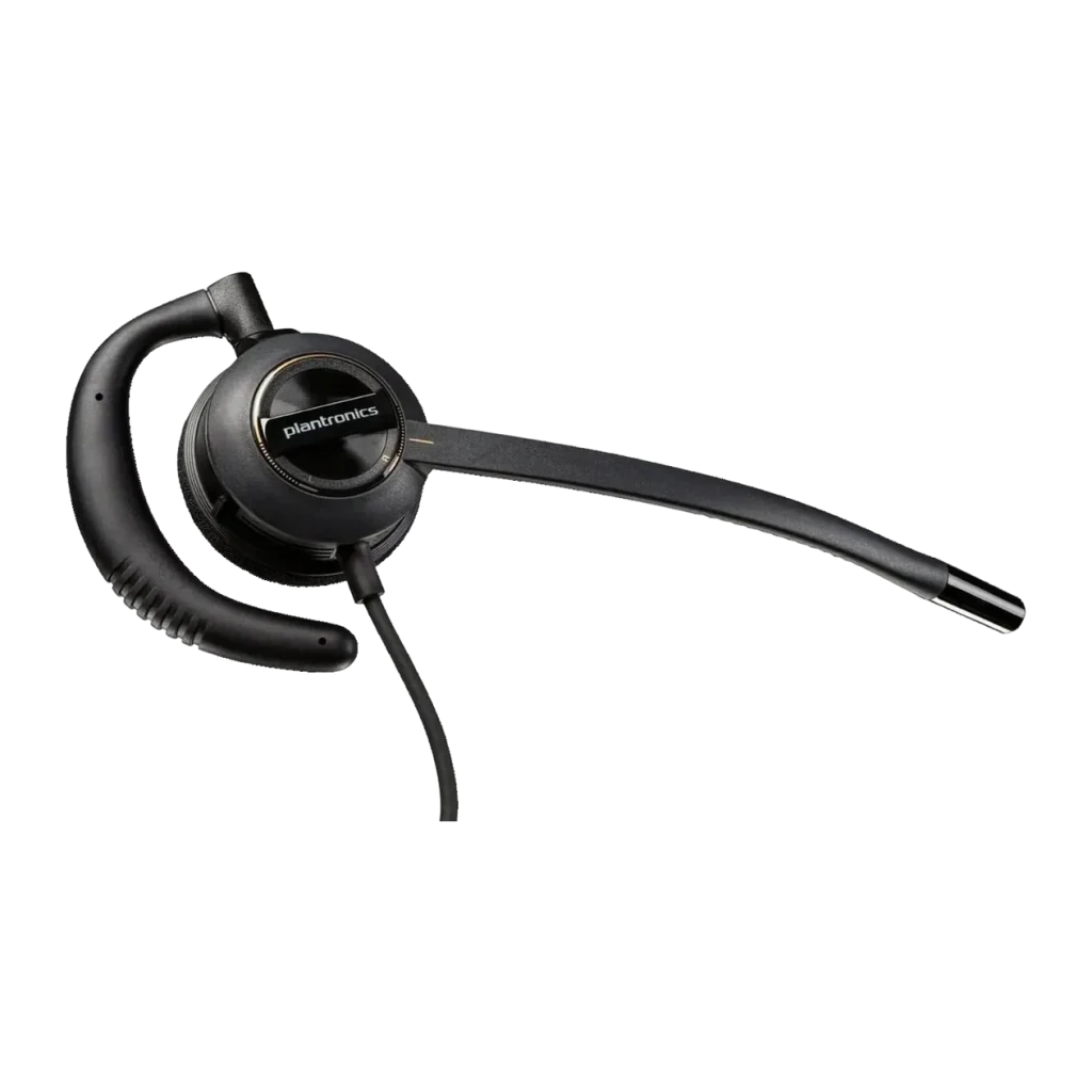Auriculares con micrófono Poly EncorePro HW540 Cancelación de Ruido Diadema Negro, detalle: auricular monoaural con gancho