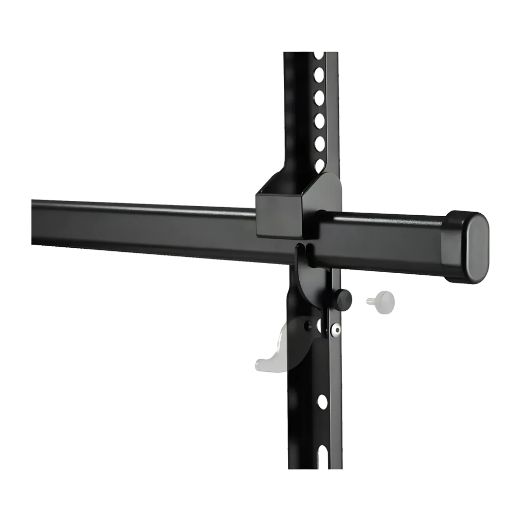 Support TV Equip Noir Mural Double Bras Articulé Pivotant 43-80 pouces 650327, détail: jonction centrale du bras horizontal
