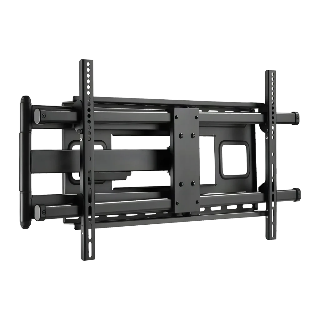 Support TV Equip Noir Mural Double Bras Articulé Pivotant 43-80 pouces 650327, détail: vue en perspective des deux bras