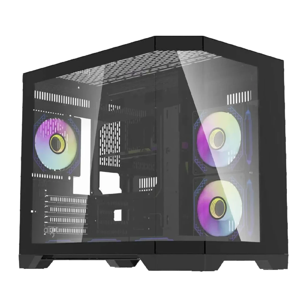 Caja PC Darkflash FT418 Mini Tower 3 Paneles Cristal Templado M-ATX/ITX 6 Ventiladores ARGB Negro