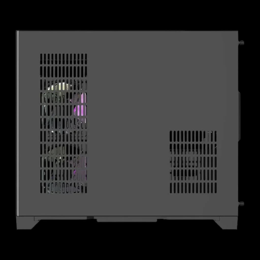 Caixa PC Darkflash FT418 Mini Tower 3 Painéis Vidro Temperado M-ATX/ITX 6 Ventoinhas ARGB Preto, detalhe: painel lateral
