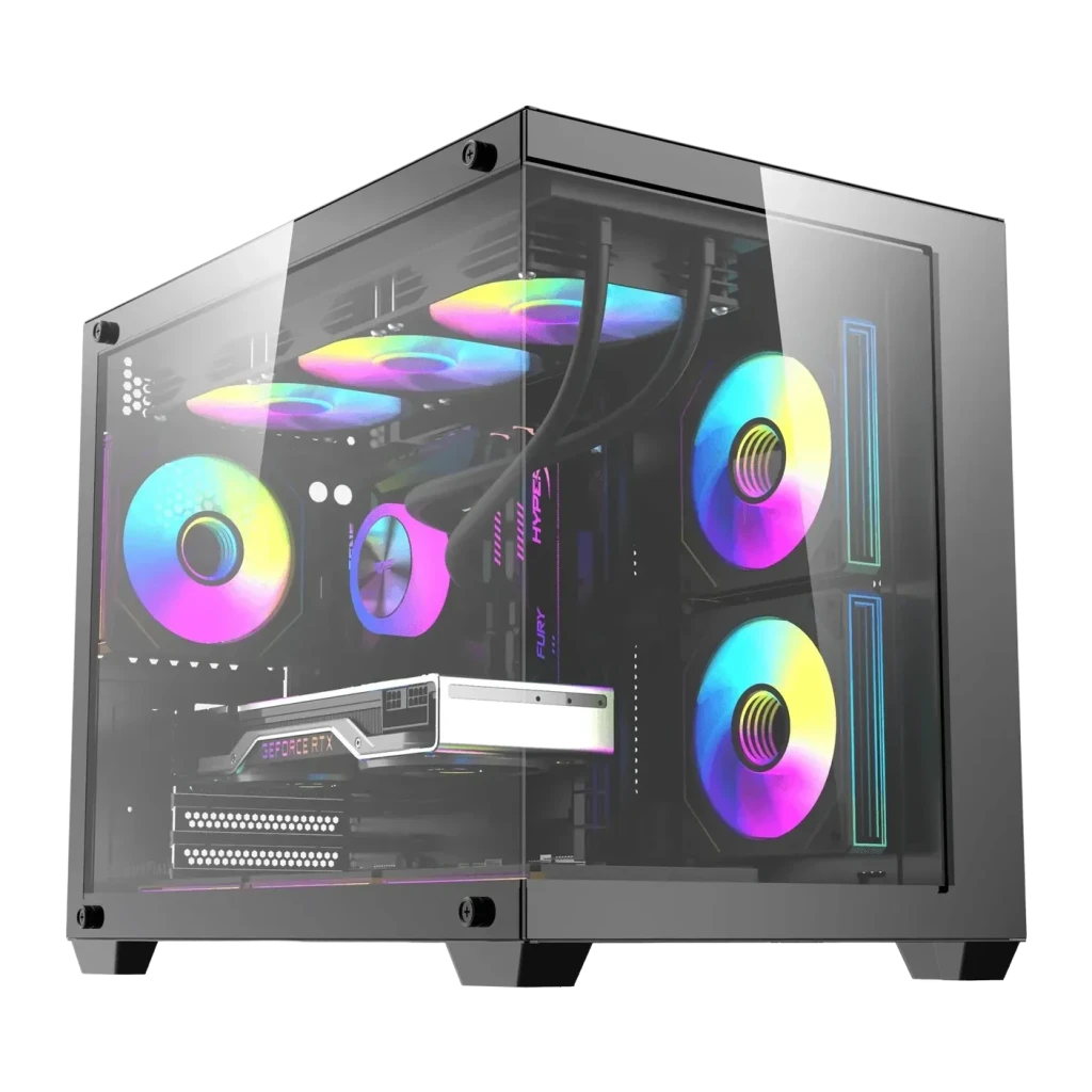 Caja PC Darkflash B275 PRO Cristal Templado 270° M-ATX / ITX Negro