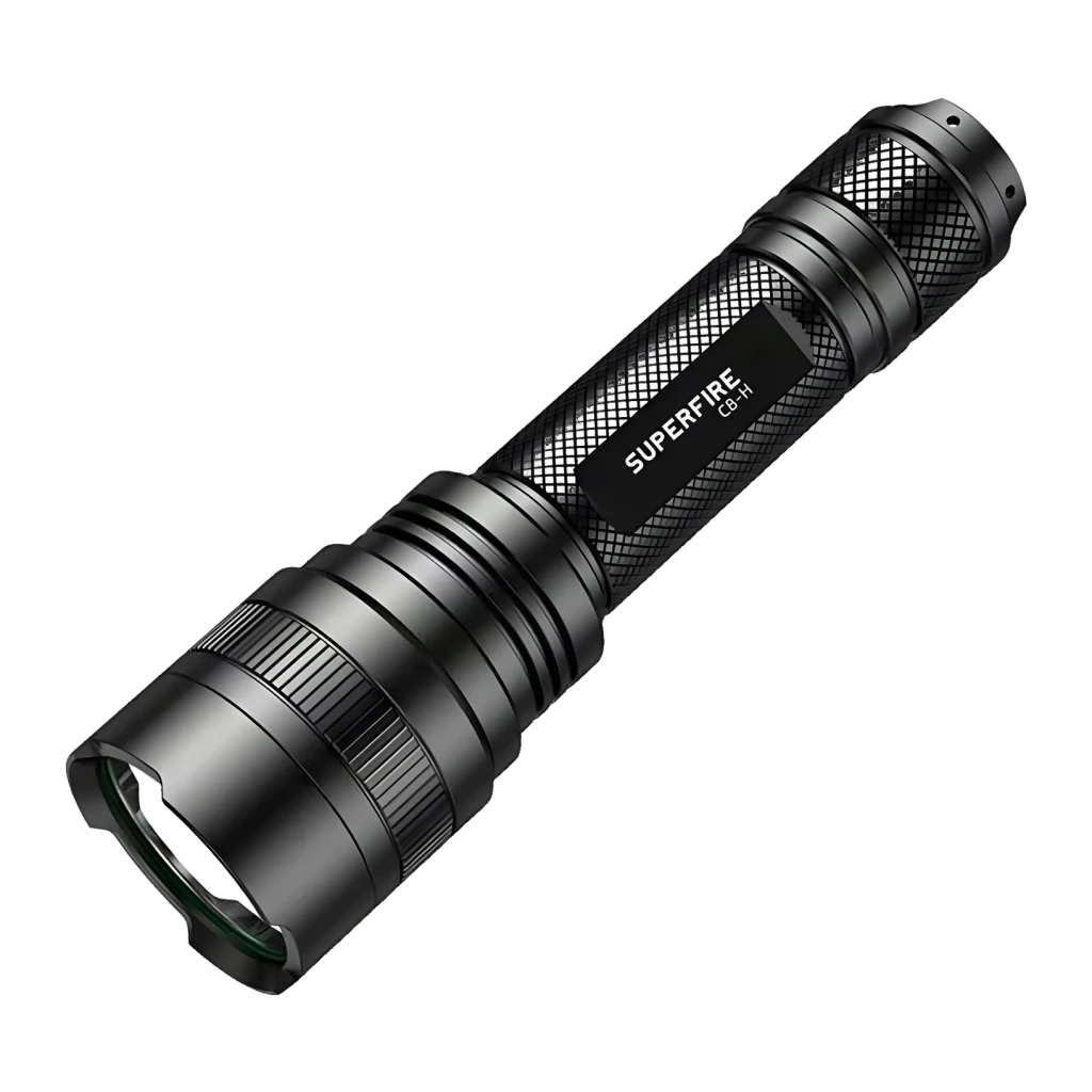 Superfire Negro Linterna Led Usb-C 1200 Lúmenes 250 M C8-H
