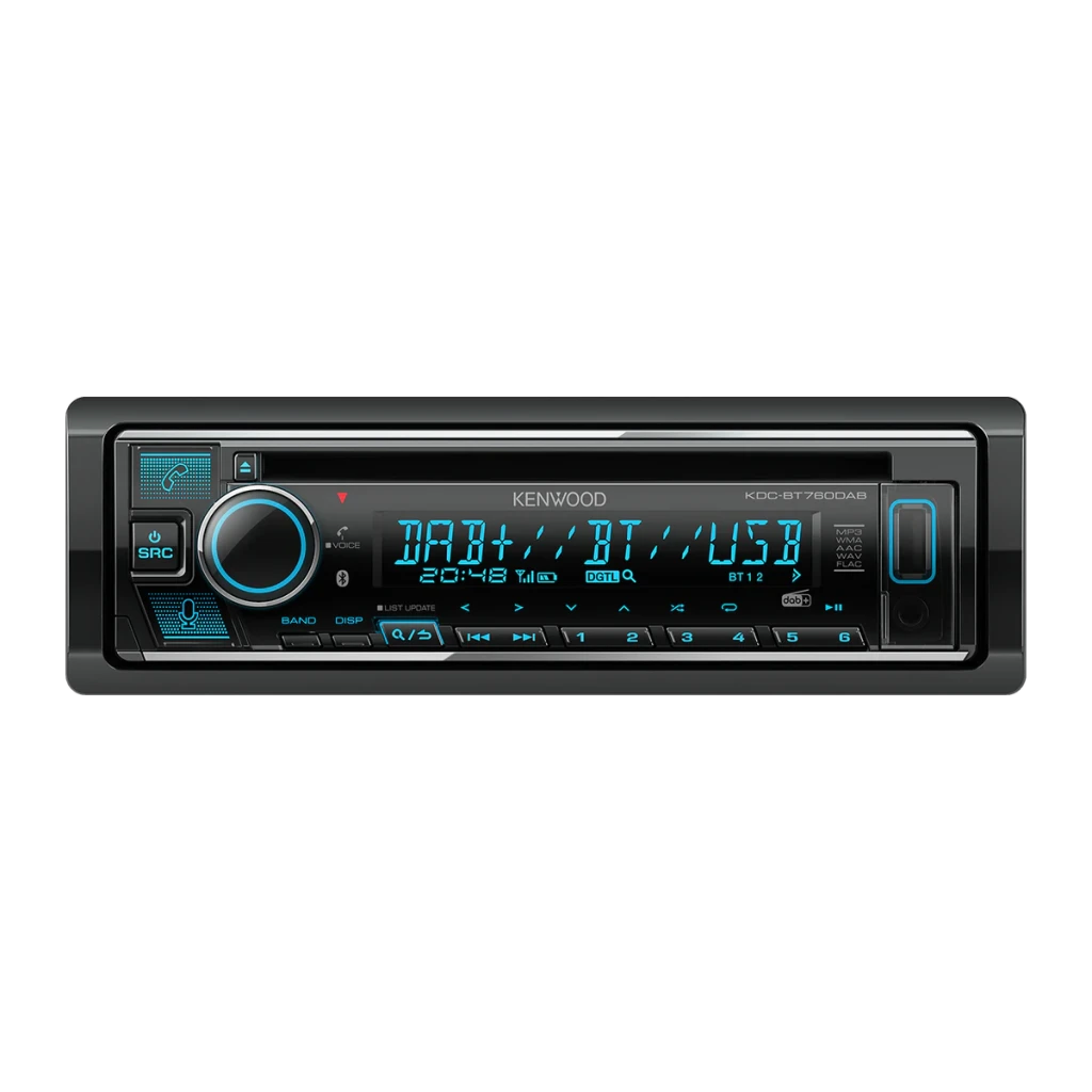 Autorradio Kenwood Negro Bluetooth 4.2 1 DIN KDC-BT760DAB