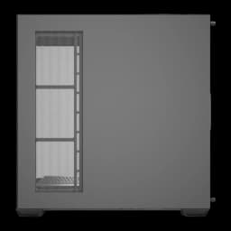 Caixa PC Darkflash Cristal Panorâmico 270° ATX 360mm Preto DS900W, detalhe lateral: painel esquerdo com grelha de ventilação