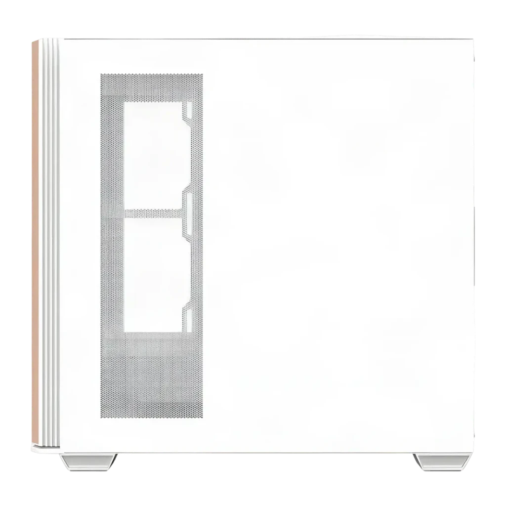 Boîtier PC Darkflash Verre Trempé ATX 360mm Sans Ventilateurs Blanc DS900WS, détail: panneau latéral avec grille