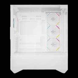 Caja PC Darkflash DY460 3 Paneles Cristal Templado 330° ATX Blanco, detalle: interior blanco con 3 ventiladores ARGB