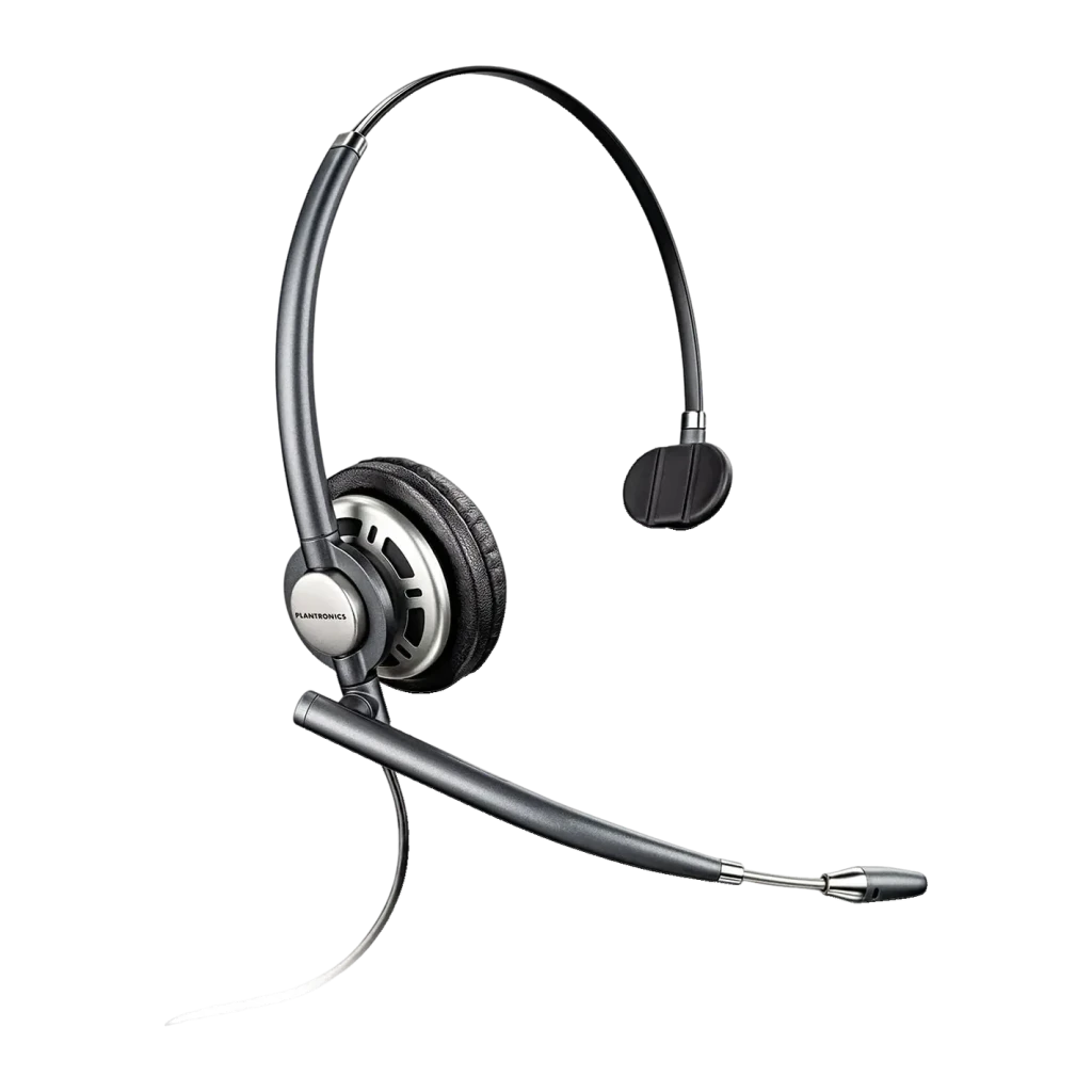 Auriculares Poly EncorePro HW710 Diadema Monoaural Cable USB-A Negro, detalle: auricular único con almohadilla y micrófono