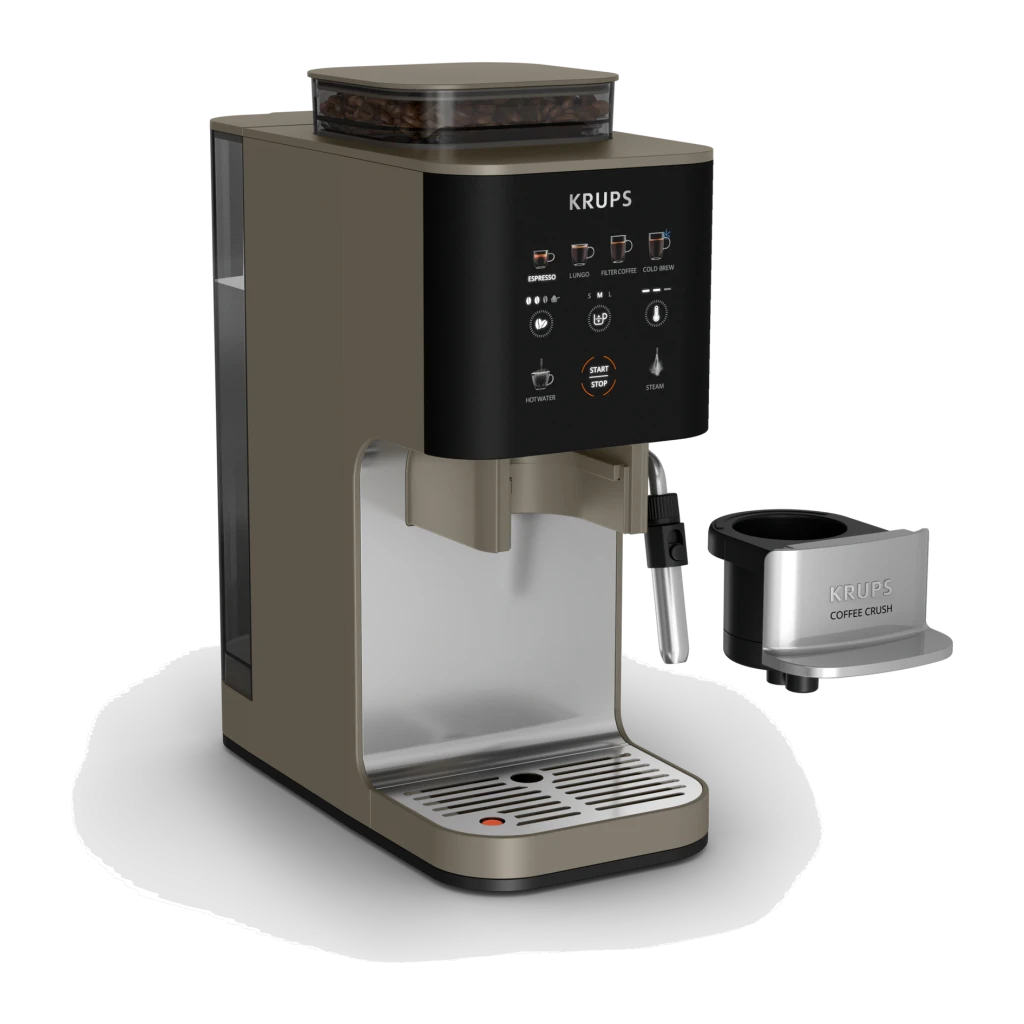 Máquina de Café Superautomática Krups Coffee Crush Experience Moinho Integrado 15bar Preto SA403B, detalhe: painel