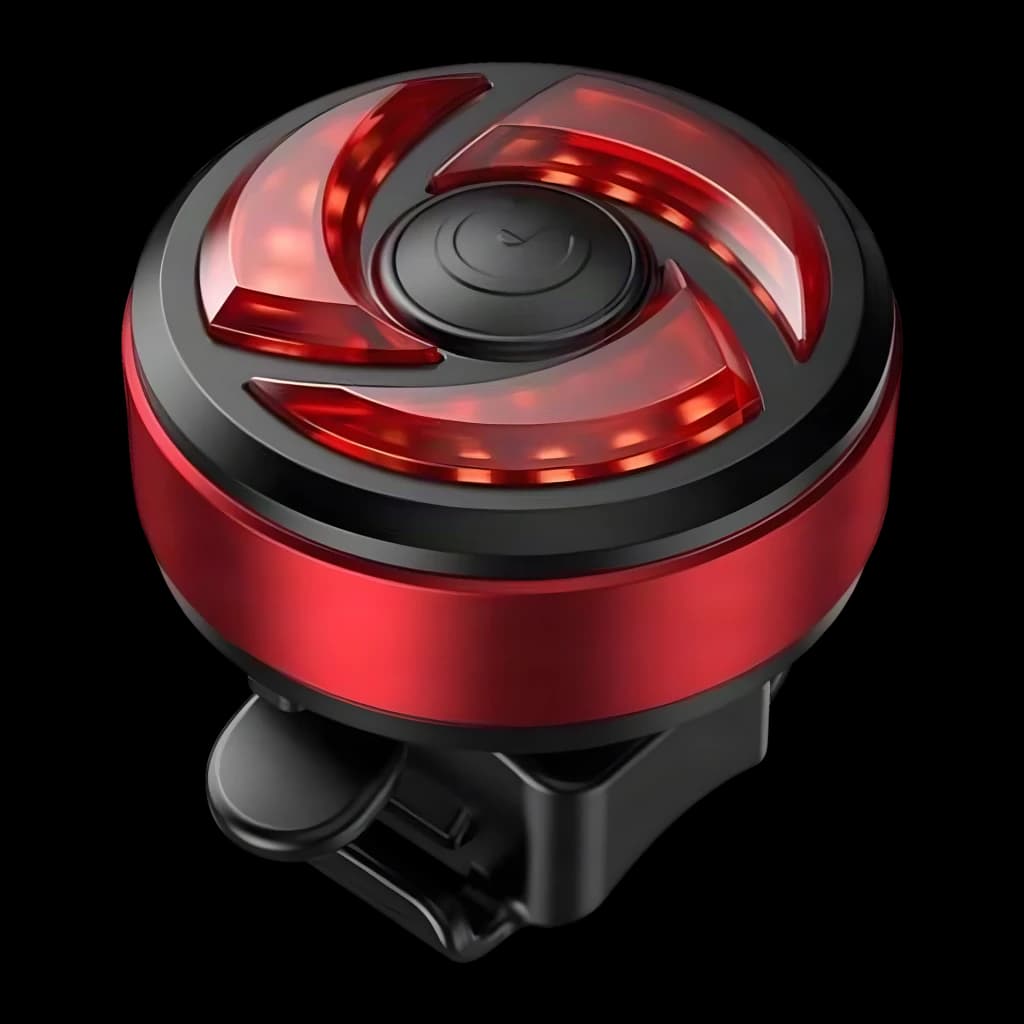 Luz traseira Superfire BTL02 330mAh Vermelho Sensor de travagem automático LED 3W, vista frontal: corpo circular vermelho