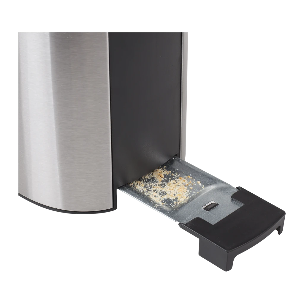 Grille-pain Princess Longue Fente avec Accessoire pour Viennoiseries 1000W Acier Inoxydable 142353, détail: tiroir