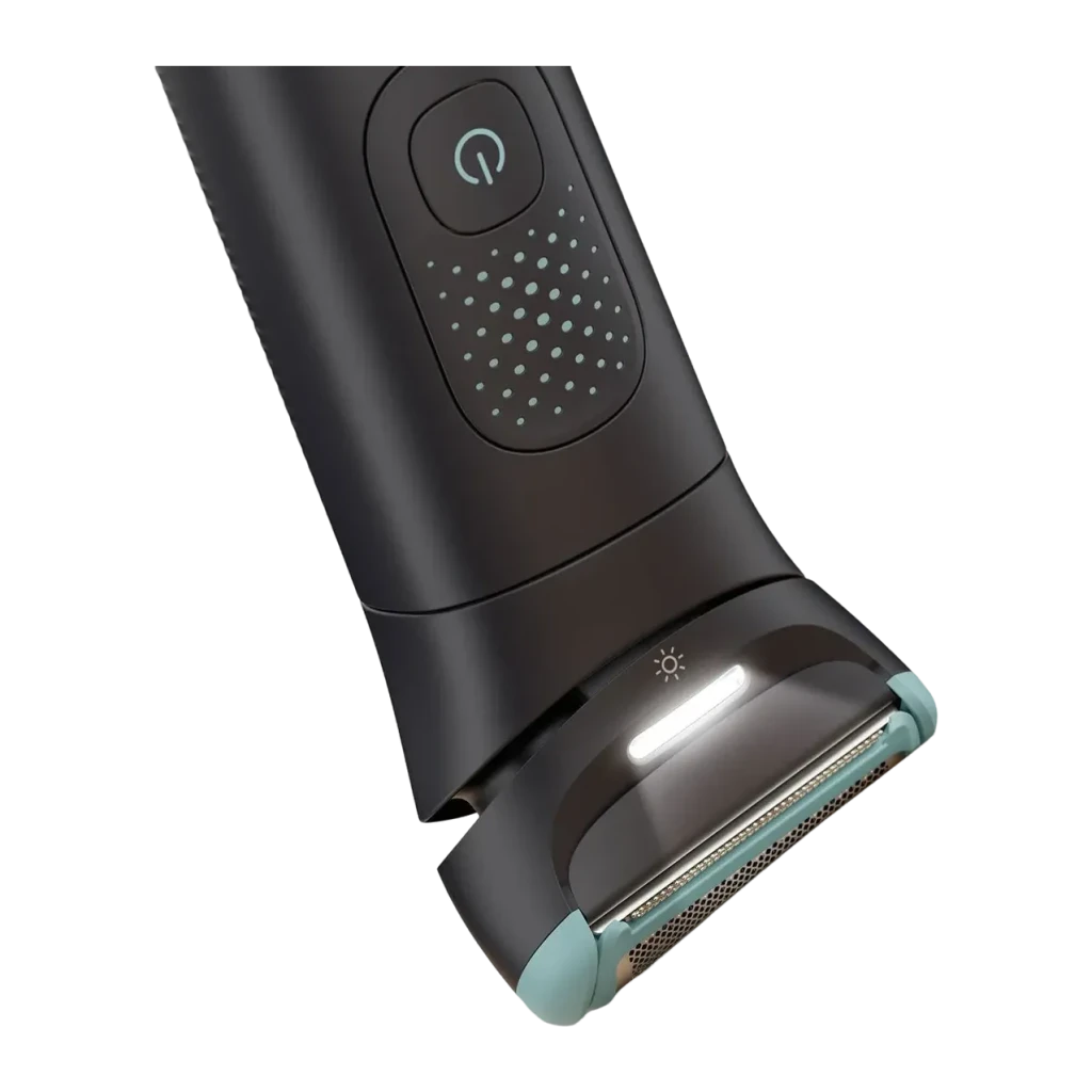 Tondeuse corporelle Philips Bodygroom Series 7000 Triple Protect Sec et mouillé Noir BG7470/15, détail: tête de rasage à