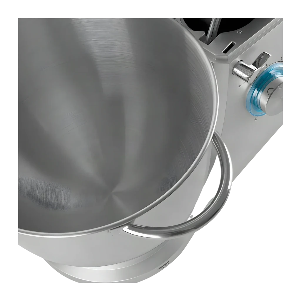 Batidora amasadora Orbegozo 7L 1800W Rotación planetaria Plata AM 8000, detalle: bol de acero inoxidable con asa y selector