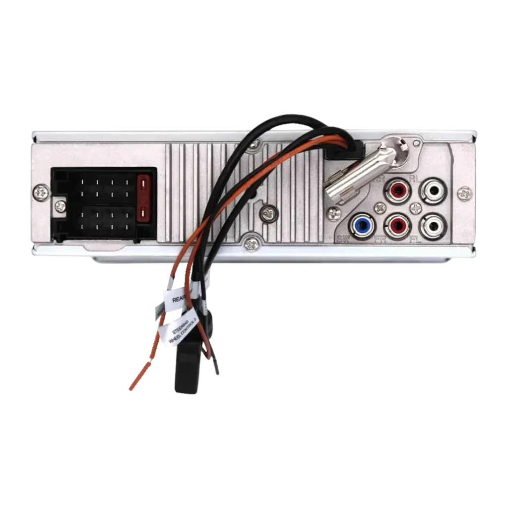Autorradio Blaupunkt Dakar 224 BT Heavy Duty 24V 1 Negro DIN Bluetooth, vista trasera: conector ISO, cables etiquetados