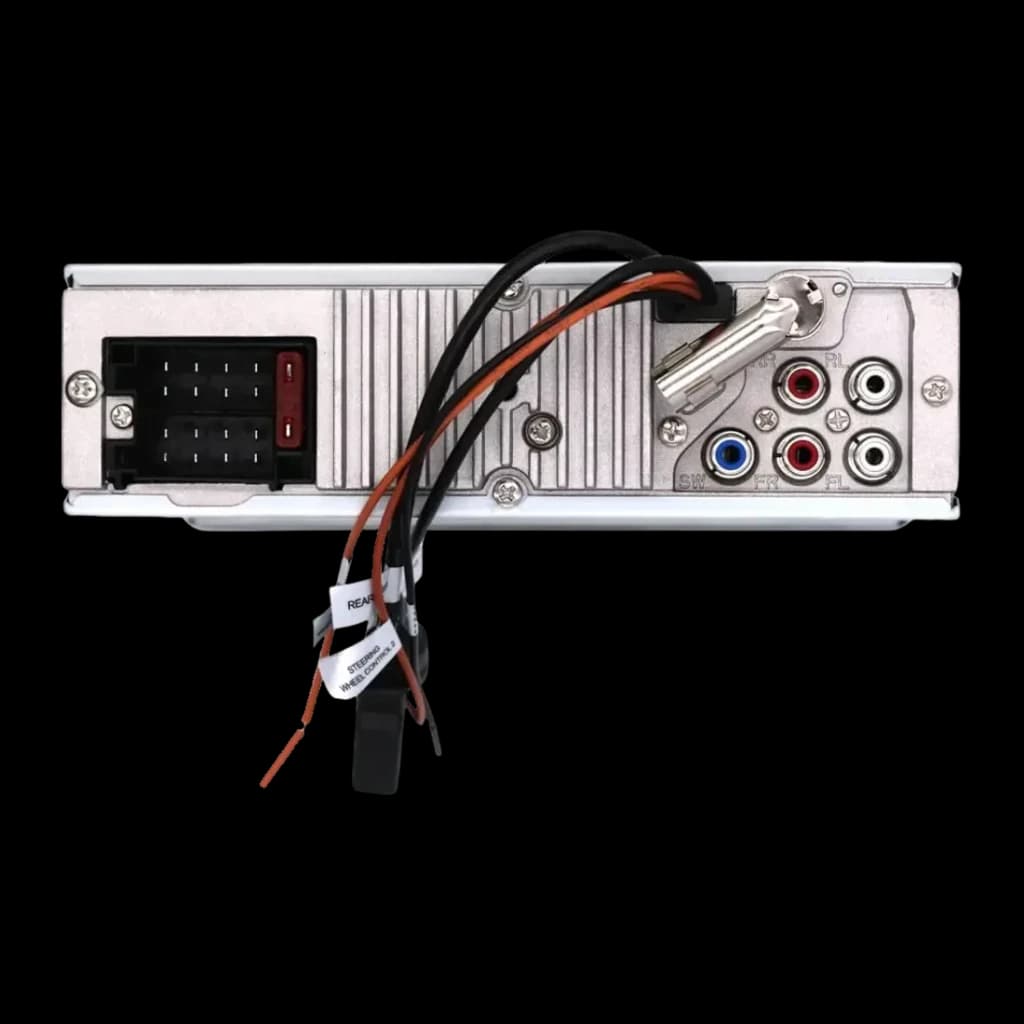 Autorradio Blaupunkt Dakar 224 BT Heavy Duty 24V 1 Negro DIN Bluetooth, vista trasera: conector ISO, cables etiquetados