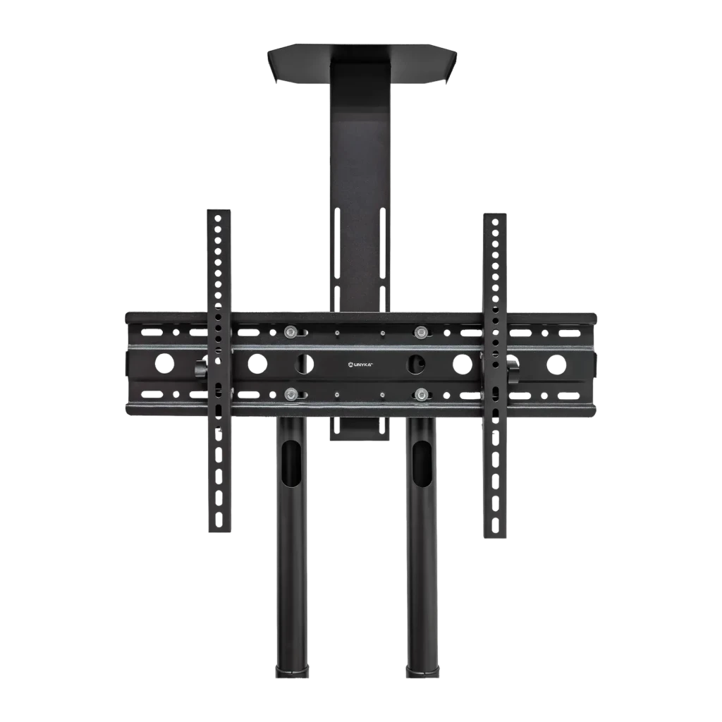 Suporte TV UNYKAch UK501 Preto Chão Móvel Inclinável ±15° 32 polegadas-75 polegadas VESA 600x400, detalhe: placa VESA