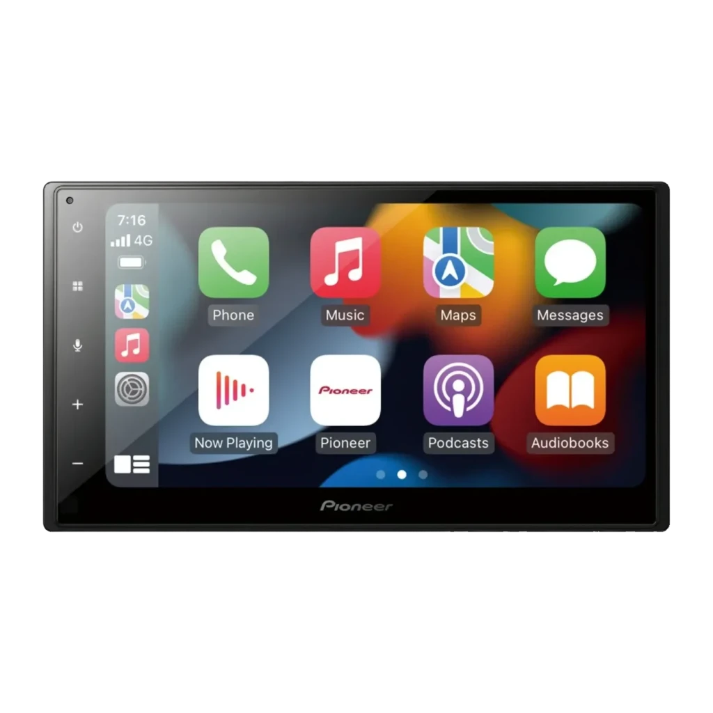 Autorádio Pioneer Preto CarPlay Android Auto DAB+ 6.8 polegadas SPH-DA360DAB, vista frontal: ecrã tátil com interface