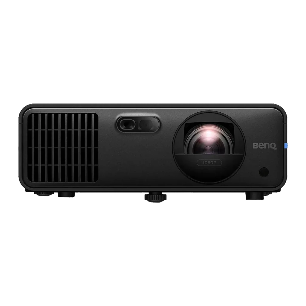 Projecteur BenQ Laser Full HD 1080p Courte Focale 4000 Lumens ANSI Noir LH835ST, détail face avant: objectif grand angle