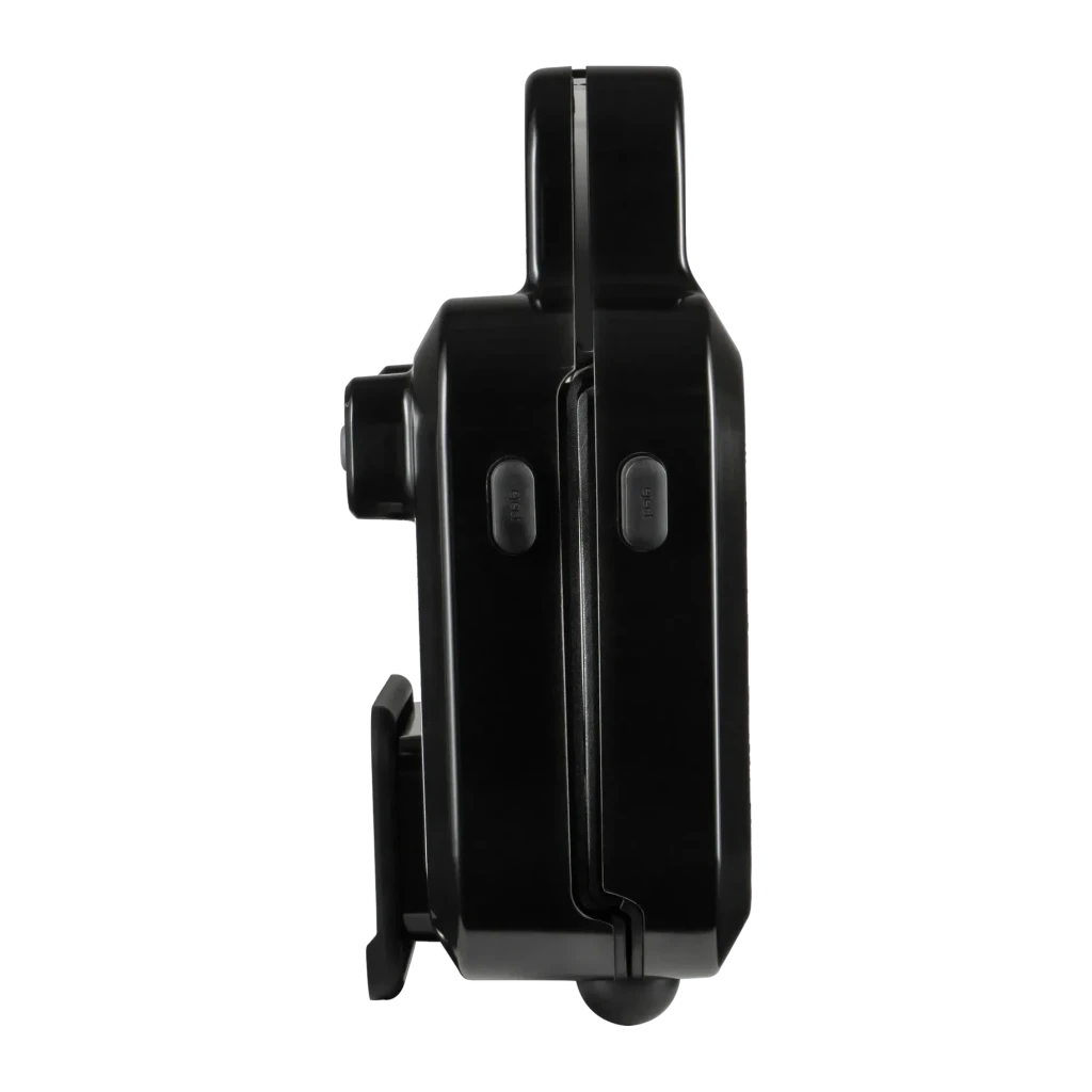 Sandwichera Russell Hobbs Creations 3 en 1 750W Acero Inoxidable 26810-56, detalle lateral: bisagra, cierre y botones