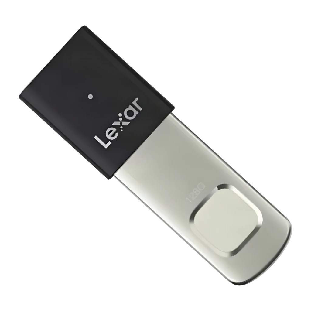 Pendrive Lexar JumpDrive Fingerprint F35 Pro 128GB USB 3.2 400MB/s Negro