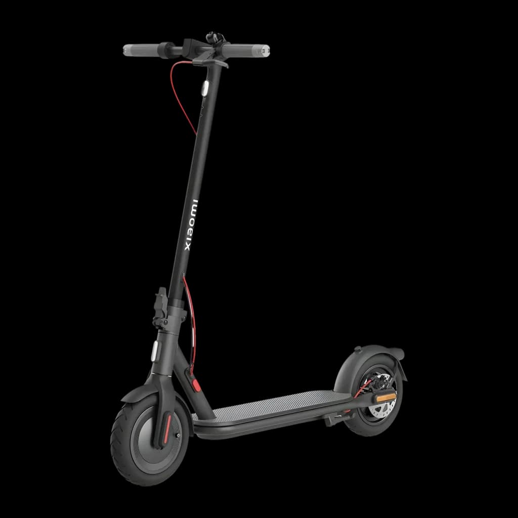 Trottinette Électrique Xiaomi Electric Scooter 4 Swiss Edition 300W 35km 20km/h 10 pouces Noir, vue avant: trottinette
