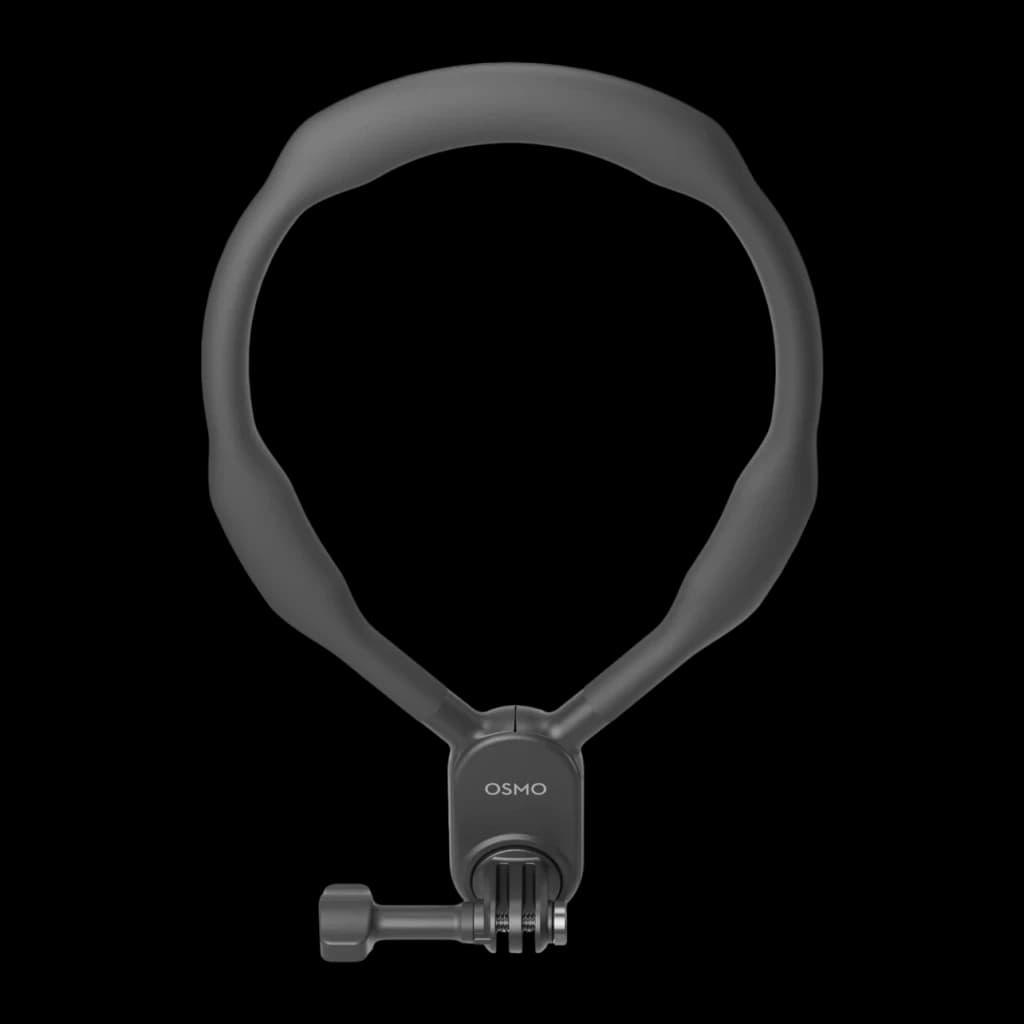 Suporte de Pescoço DJI para Osmo Action Preto Gel de sílica flexível Mãos livres, vista frontal: aro de silicone flexível