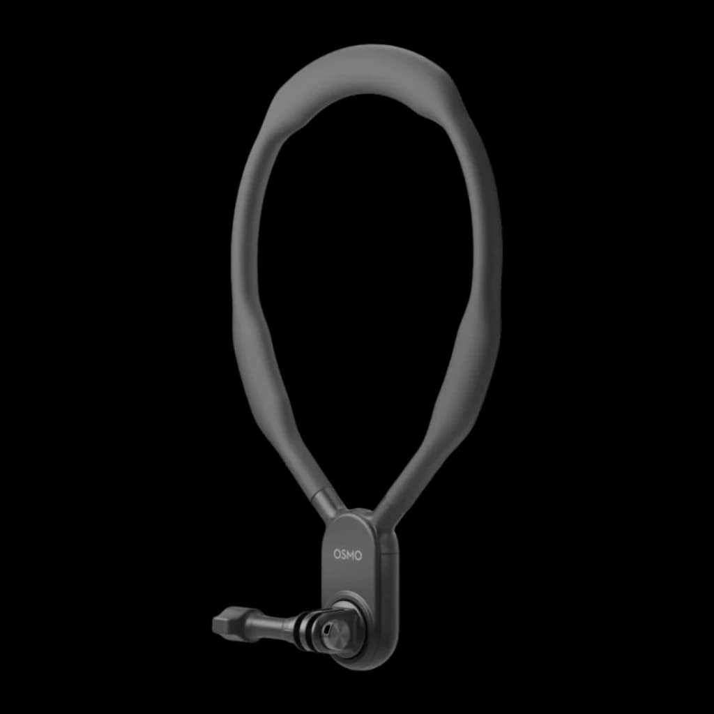 Suporte de Pescoço DJI para Osmo Action Preto Gel de sílica flexível Mãos livres, detalhe: aro flexível de silicone