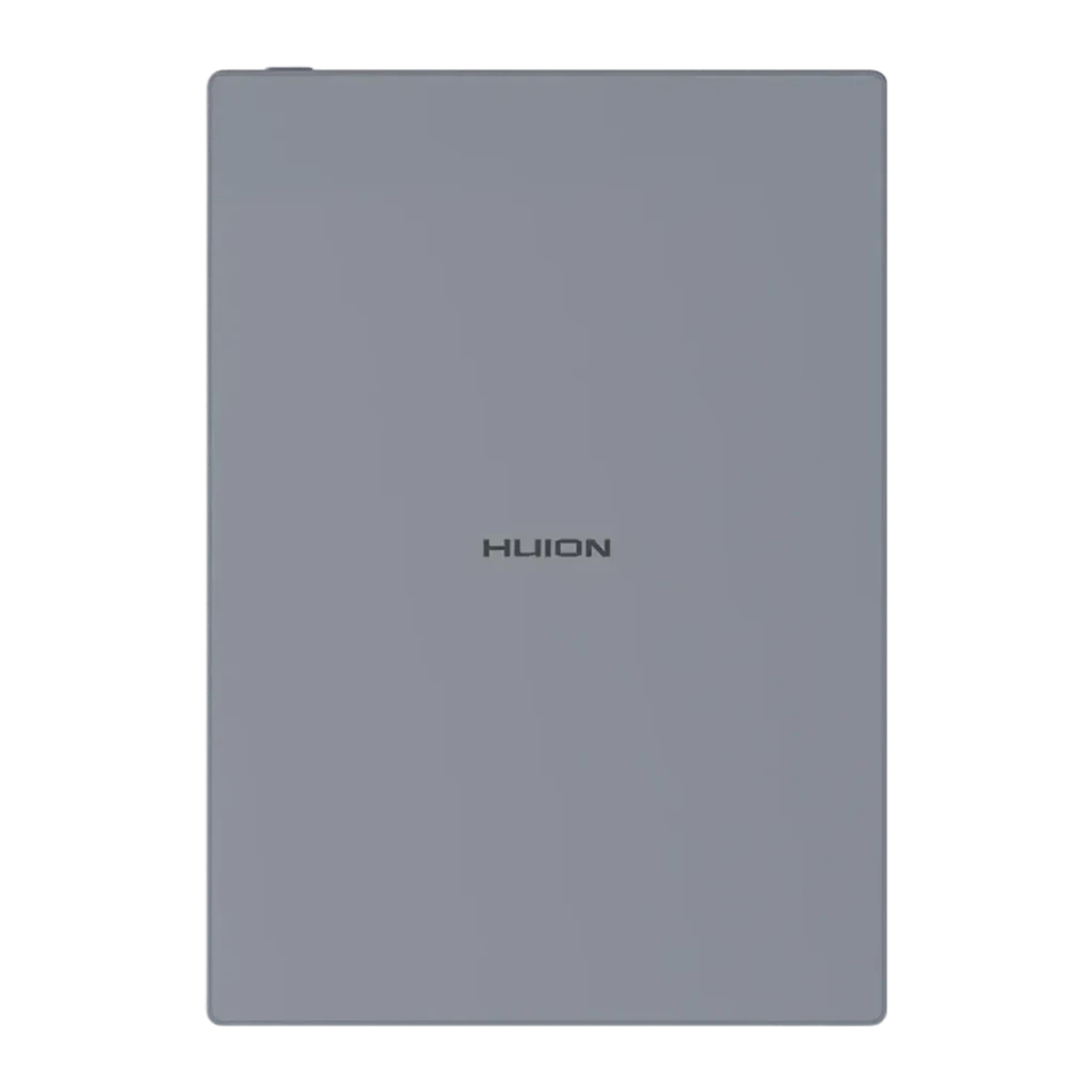 Carnet Numérique Huion Kamvas Ink 10 64Go Gris Stylet EMR sans charge 8192 niveaux EB1011, vue arrière: dos lisse gris