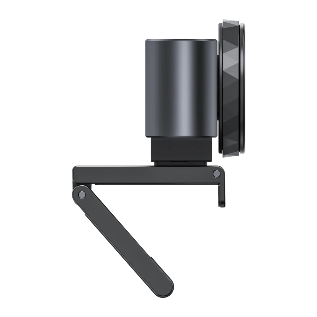 Webcam EMEET SmartCam C960 Ultra 4K 30 images par seconde, Gris, détail latéral: support articulé pliable et corps