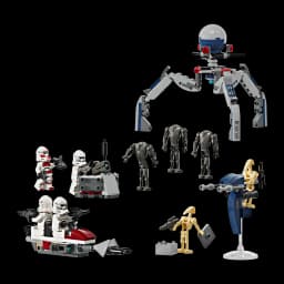 Set LEGO Star Wars Pack de Combate: Soldado Clon y Droide de Combate 75372 215 piezas 7+ años, vista frontal: minifiguras