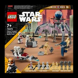 Set LEGO Star Wars Pack de Combate: Soldado Clon y Droide de Combate 75372 215 piezas 7+ años, contenido de la caja